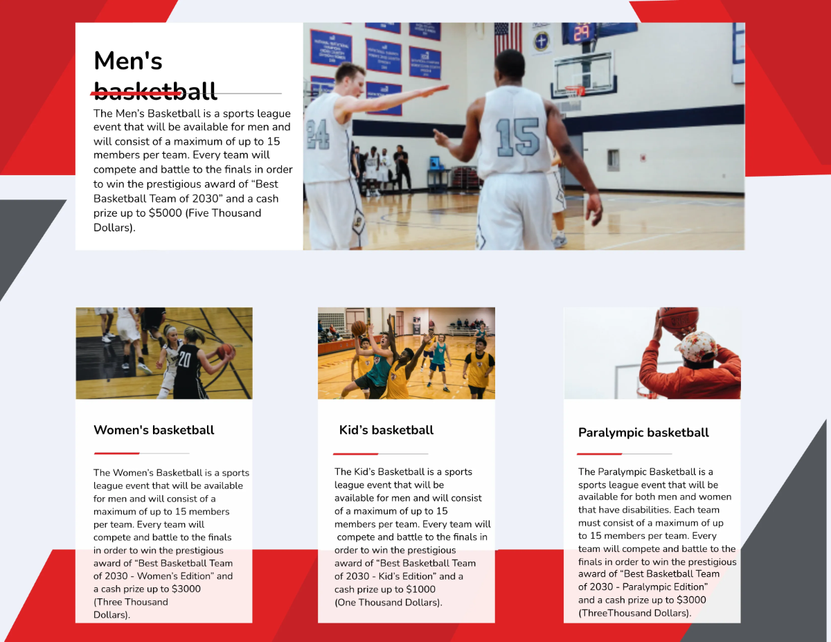 Free Basketball Brochure Template to Edit Online