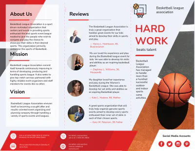 Free Basketball Brochure to Edit Online