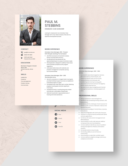 Homeless Case Manager Resume Download