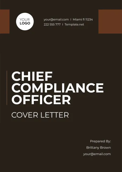 Free Chief Compliance Officer Cover Letter Template to Edit Online