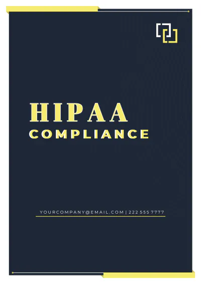 Free HIPAA Compliance Template to Edit Online