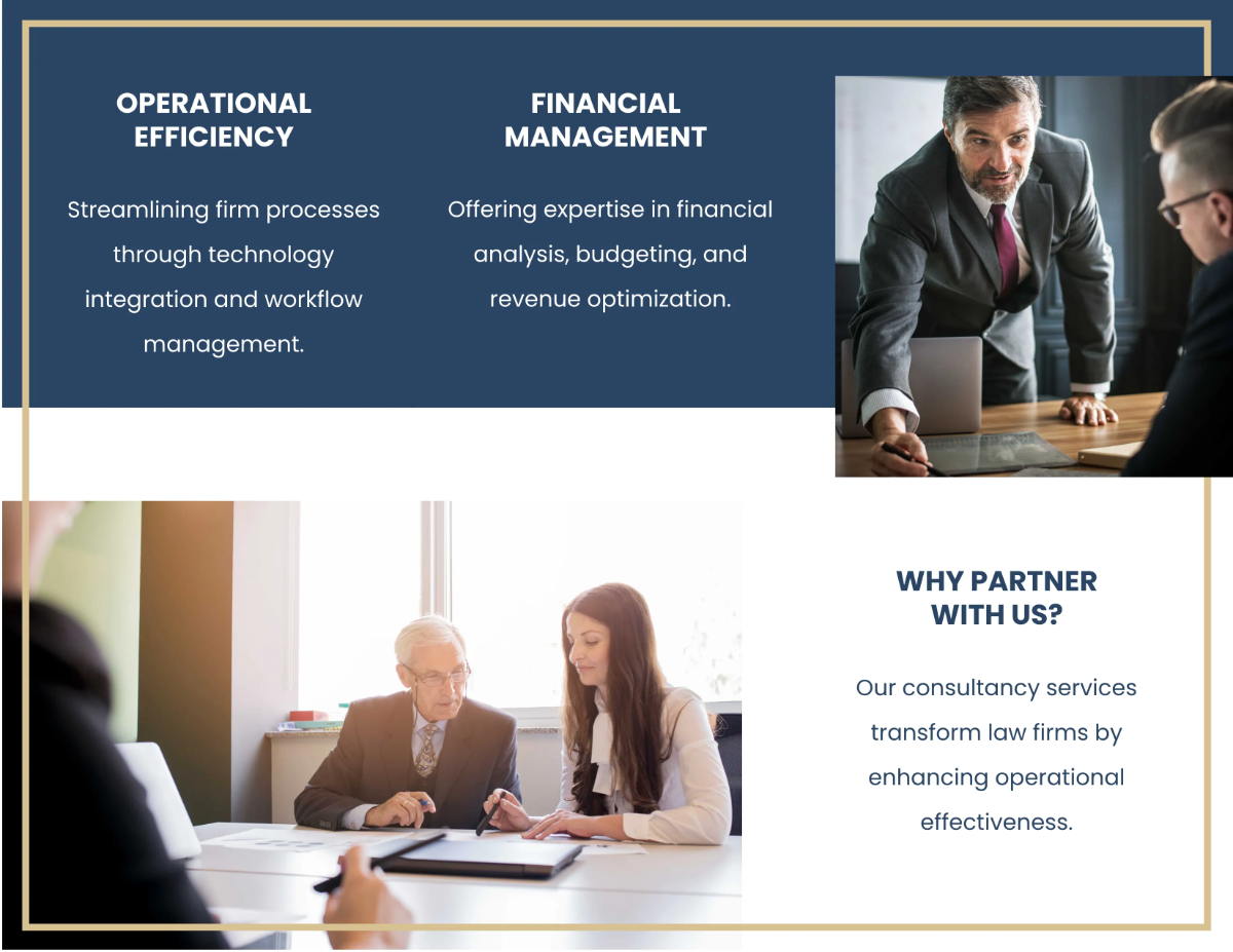 Free Law Firm Consultant Brochure Template to Edit Online