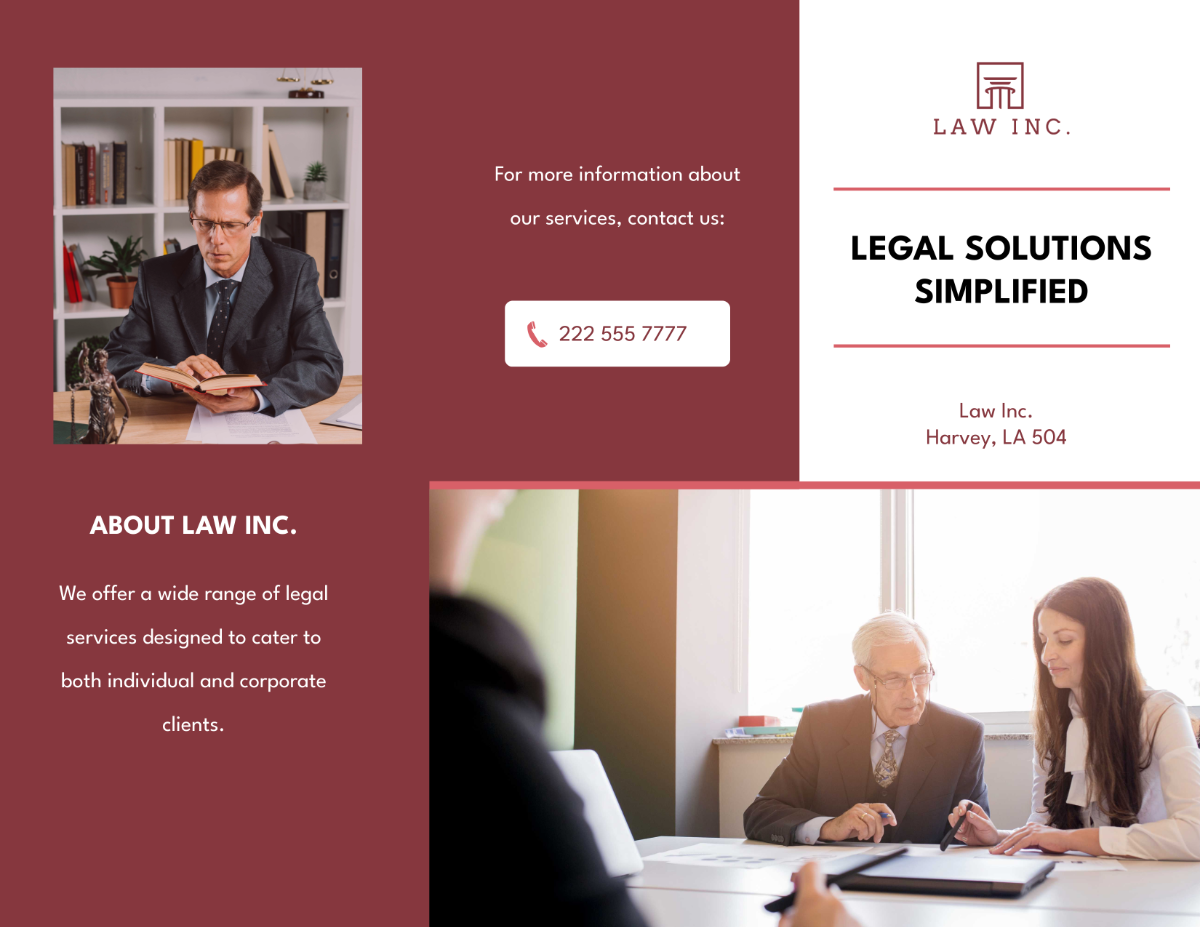 Free Law Firm Legal Services Brochure Template