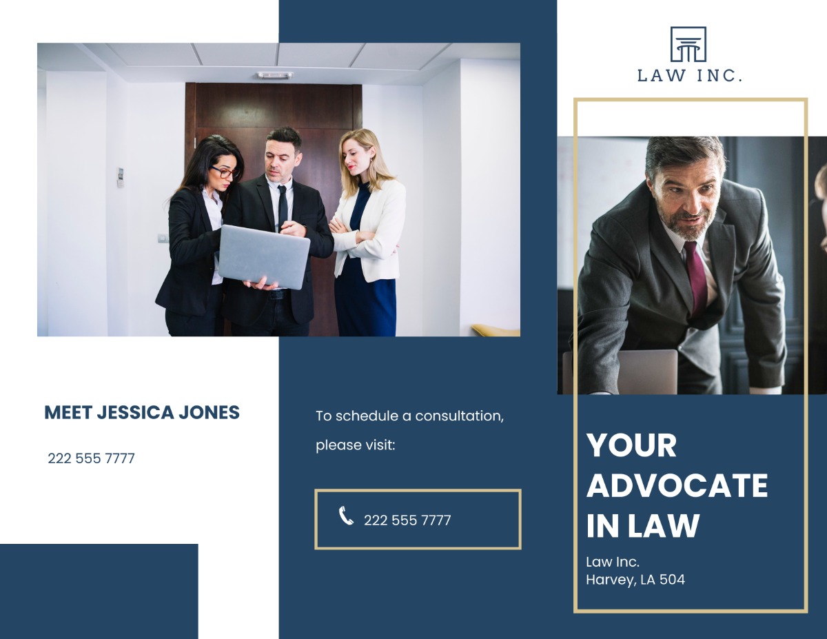 Law Firm Attorney Profile Brochure Template
