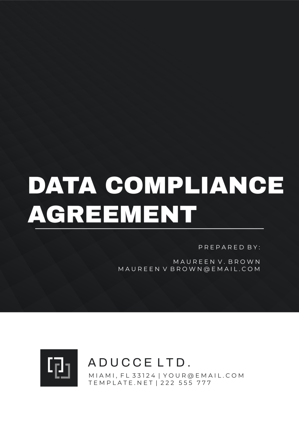 Data Compliance Agreement Template