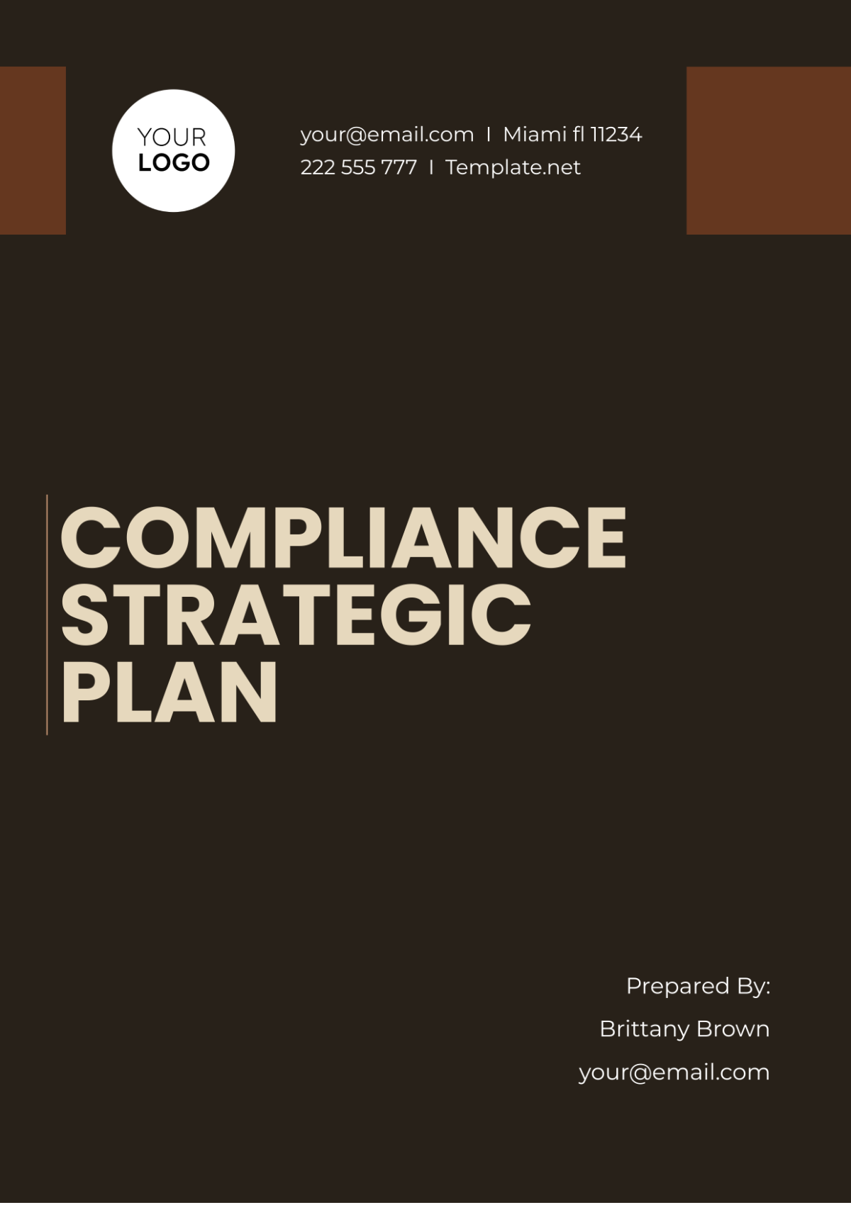 Compliance Strategic Plan  Template