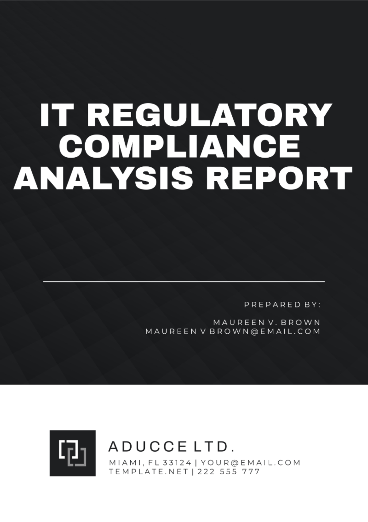 IT Regulatory Compliance Analysis Report Template