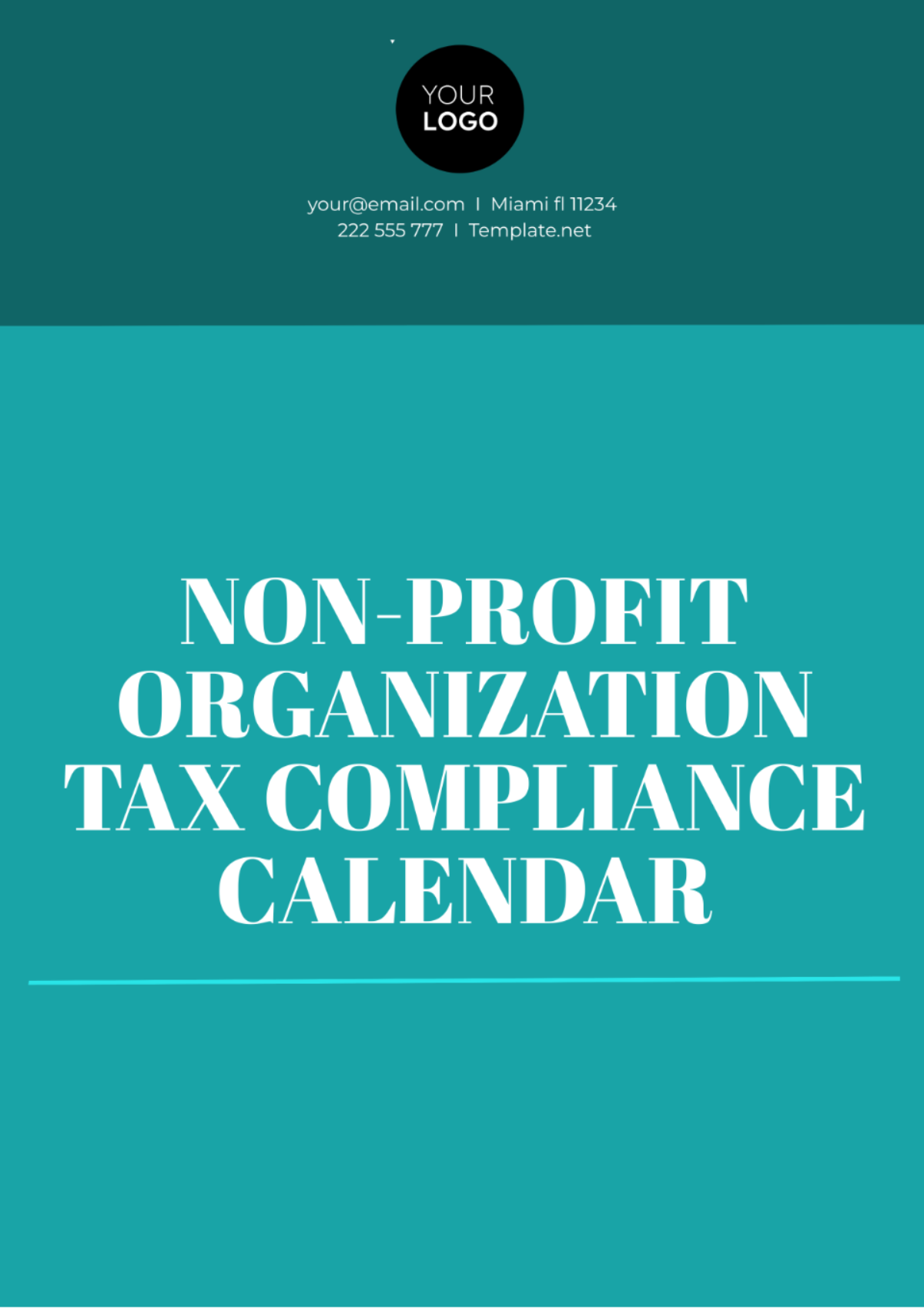 Non-Profit Organization Tax Compliance Calendar Template