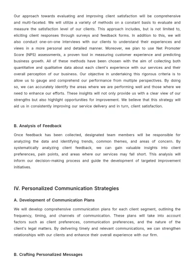 Free Law Firm Client Retention Strategy Procedure Template to Edit Online