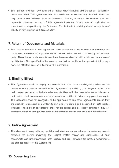 Free Law Firm Settlement Agreement Template to Edit Online
