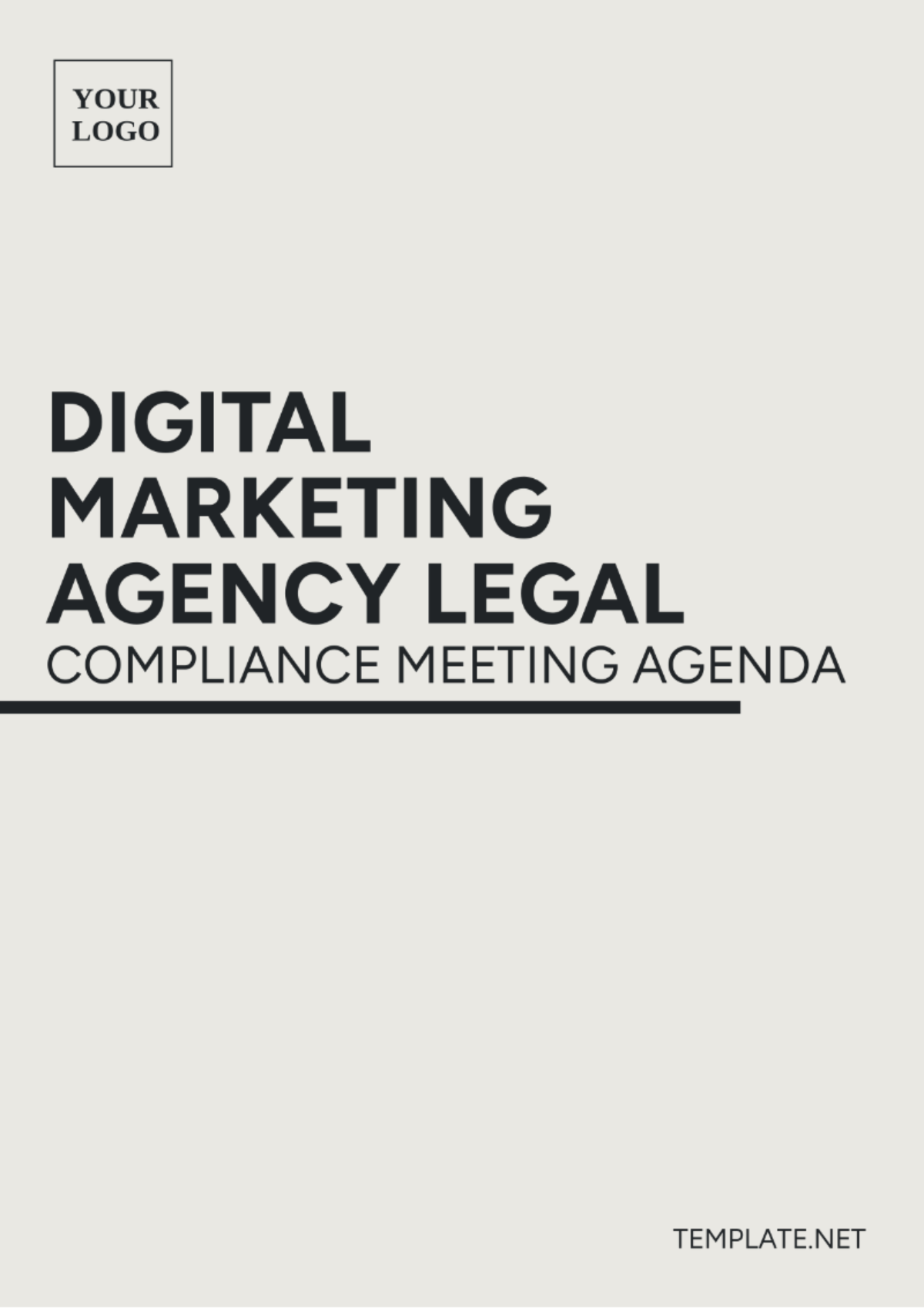 Free Digital Marketing Agency Legal Compliance Meeting Agenda Template
