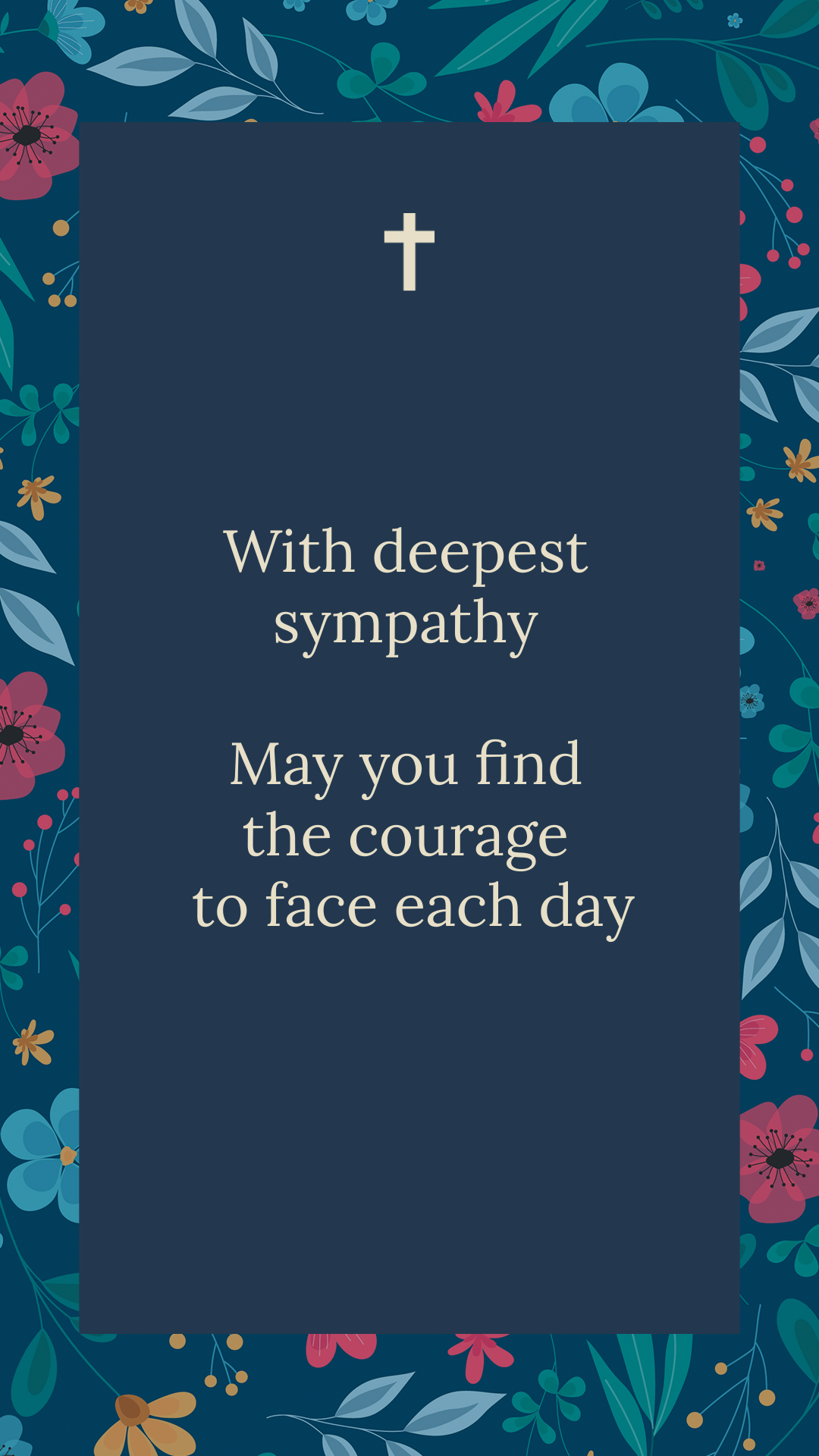Sympathy Greeting Card Message Template