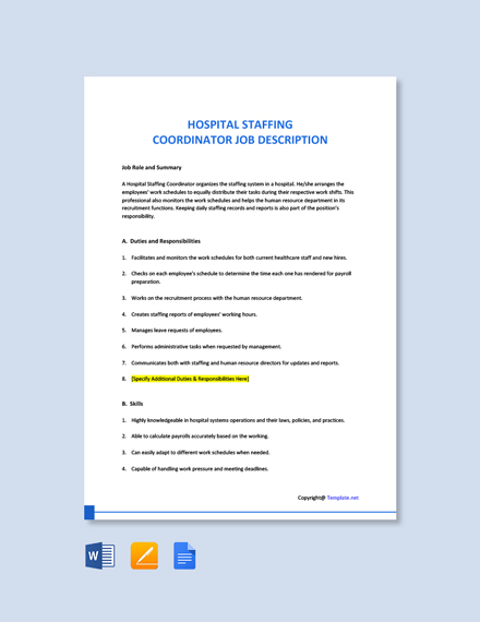 Hospital Risk Manager Job Description Template Free PDF Google Docs 
