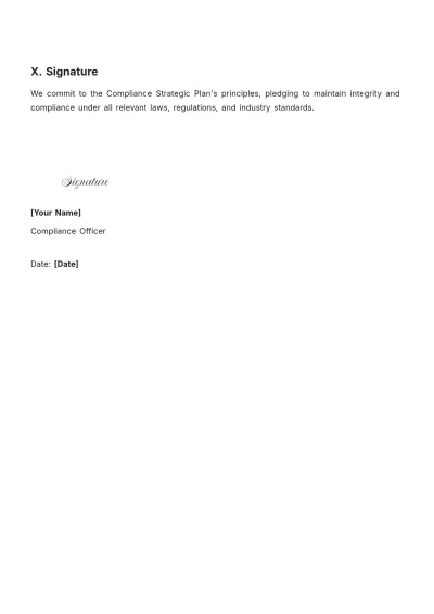 Free Compliance Strategic Plan Template to Edit Online