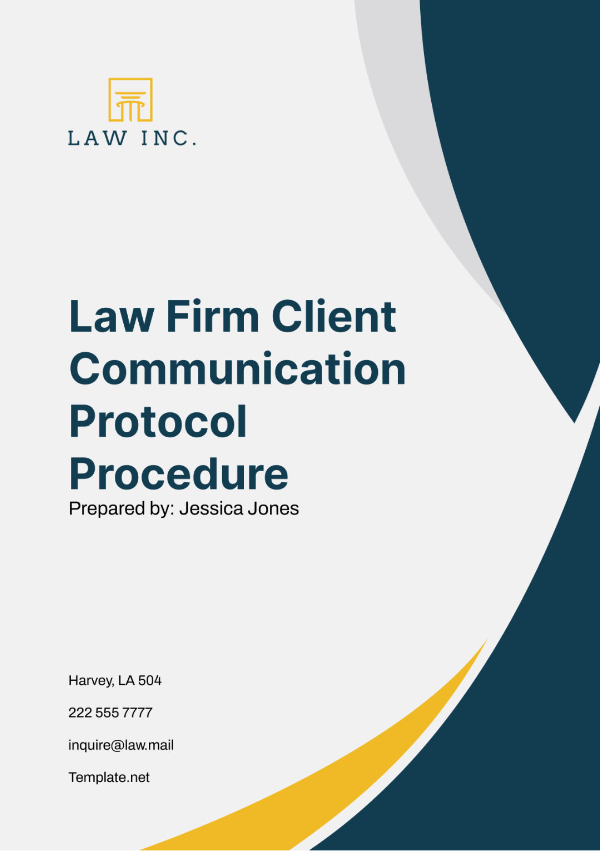 Law Firm Client Communication Protocol Procedure Template