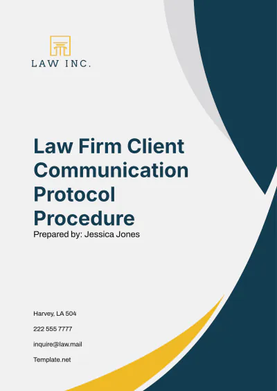 Free Law Firm Client Communication Protocol Procedure Template to Edit Online