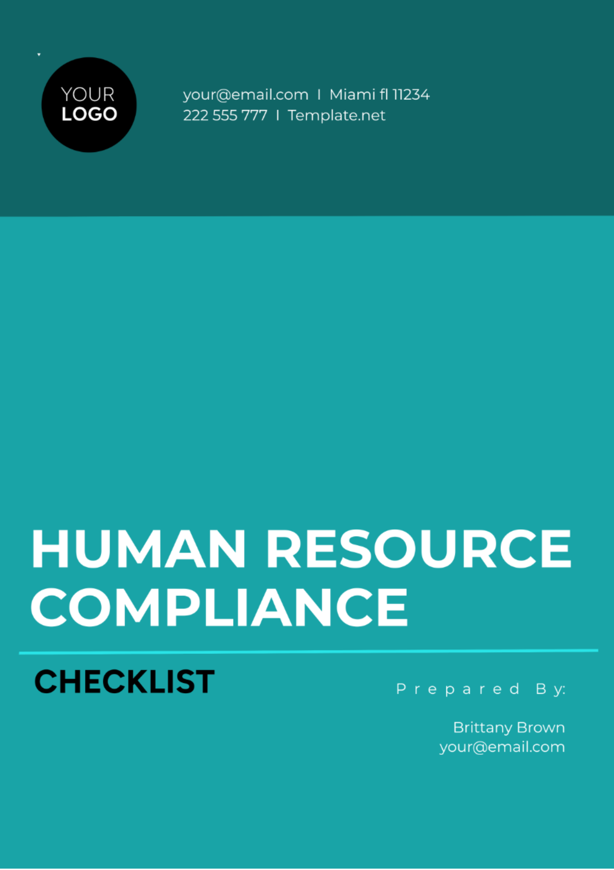 Human Resource Compliance Checklist Template