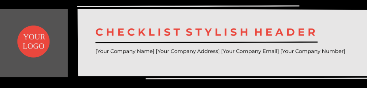 Checklist Stylish Header