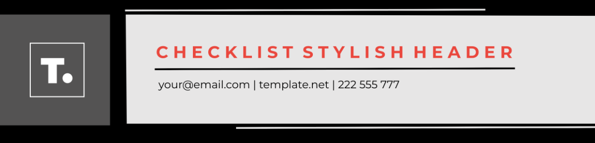 Checklist Stylish Header Template
