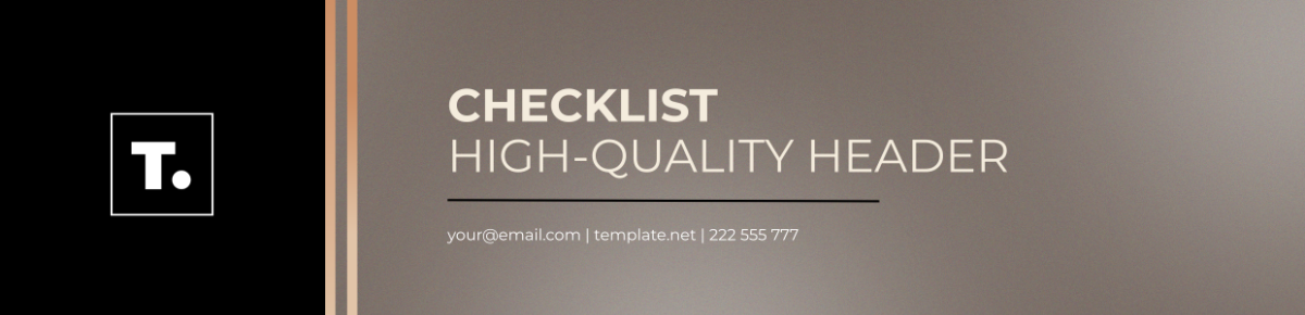 Checklist High-quality Header Template