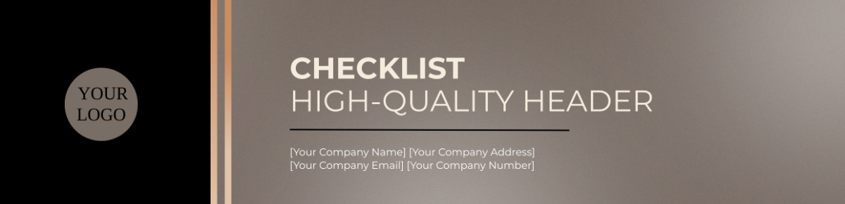 Checklist High-quality Header