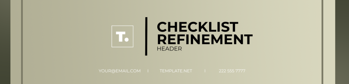 Checklist Refinement Header Template
