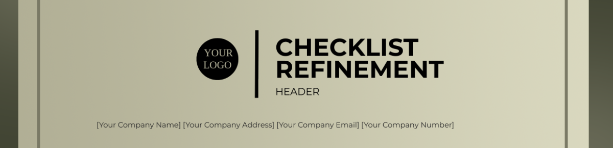 Checklist Refinement Header