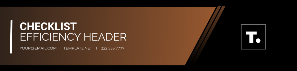Checklist Efficiency Header Template