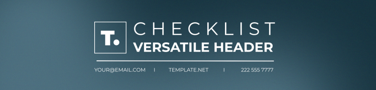 Checklist Versatile Header Template