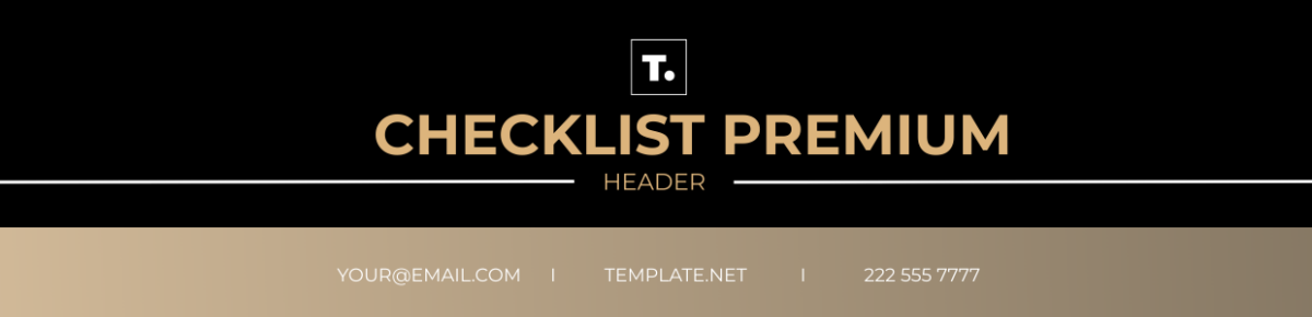 Checklist Premium Header Template