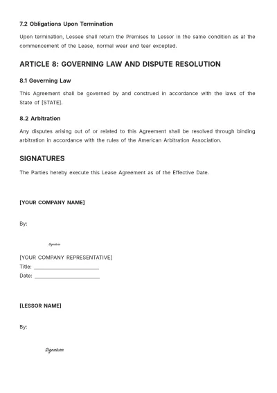 Free Law Firm Lease Agreement Template to Edit Online