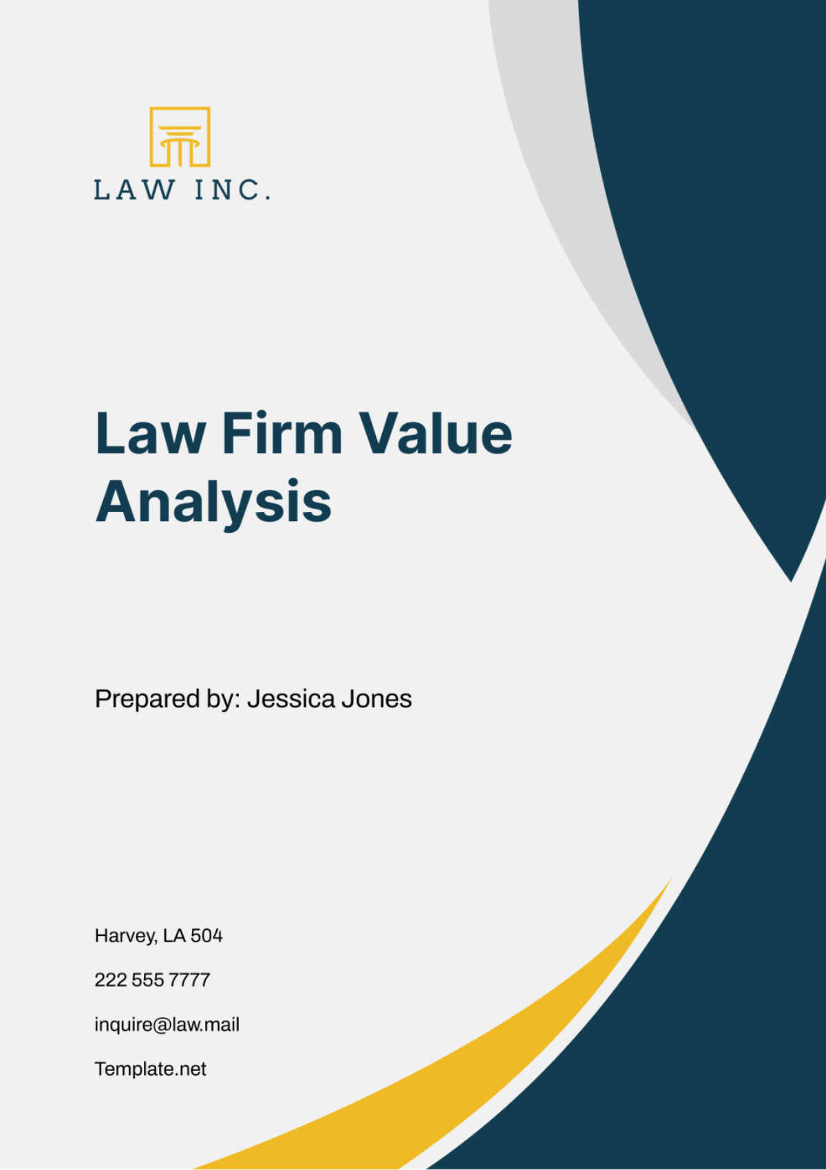 Law Firm Value Analysis Template - Edit Online & Download