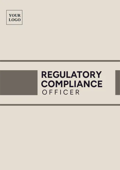 Free Regulatory Compliance Officer Template to Edit Online
