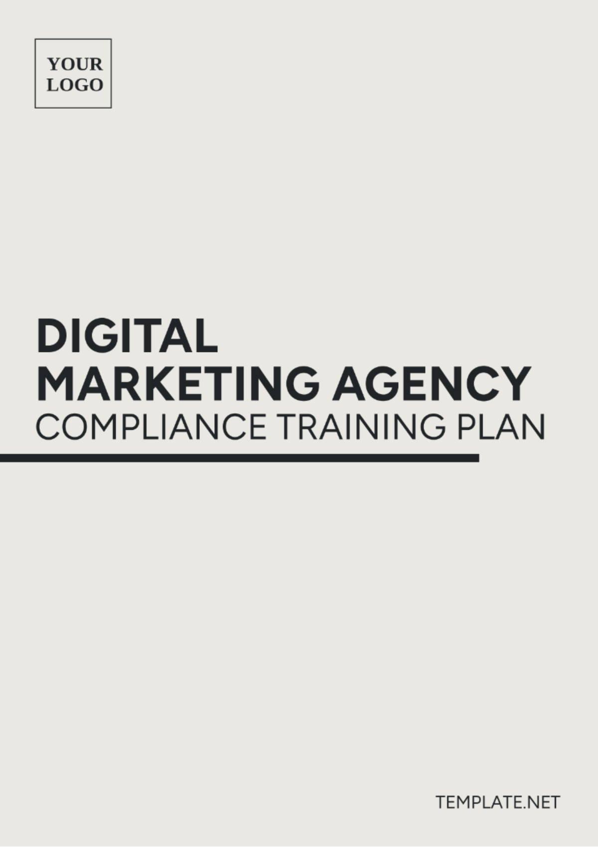 Free Digital Marketing Agency Compliance Training Plan Template