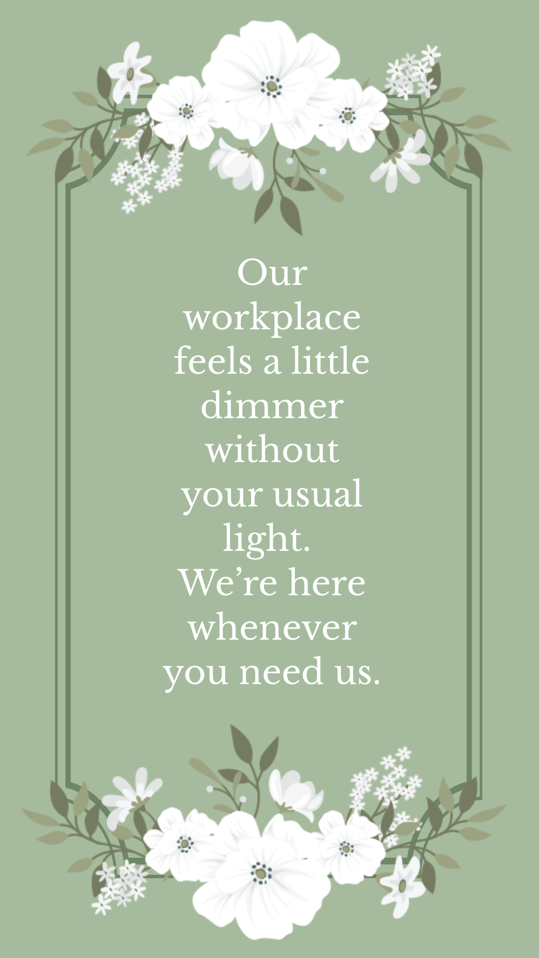 Coworker Sympathy Message Template