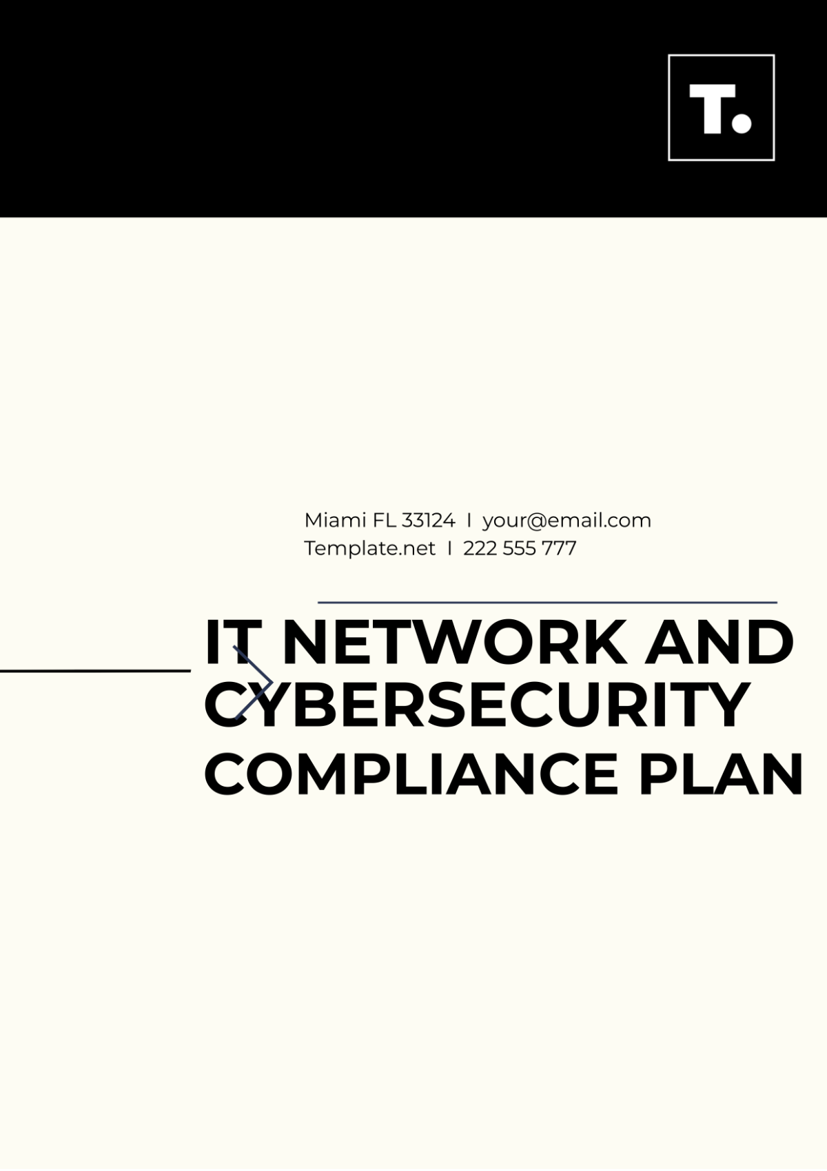 IT Network And Cybersecurity Compliance Plan Template