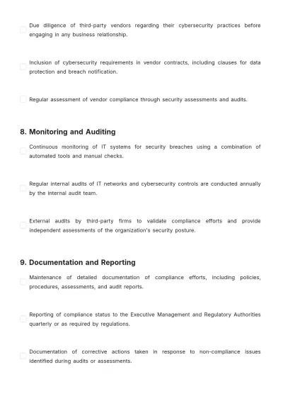 Free IT Network And Cybersecurity Compliance Plan Template to Edit Online