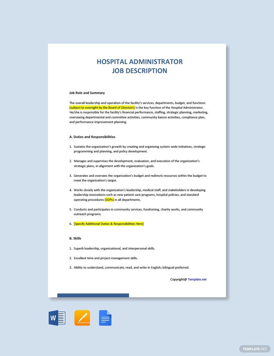 hospital-administrator-job-ad-description-template-download-in-word