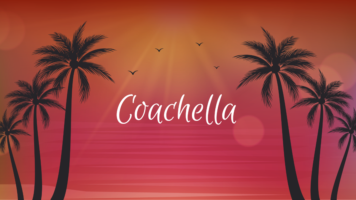 Coachella Sunset Background Template