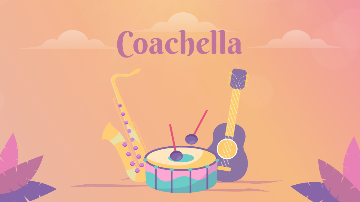 Coachella Pastel Background Template