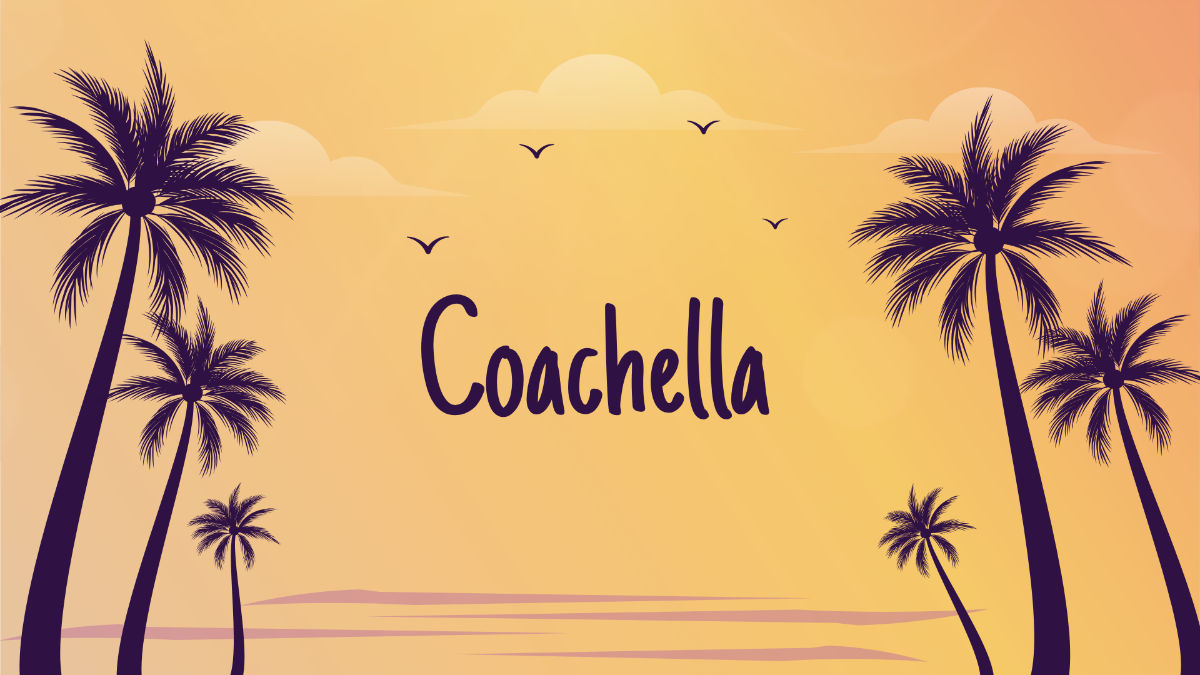 Free Coachella Desktop Background Template