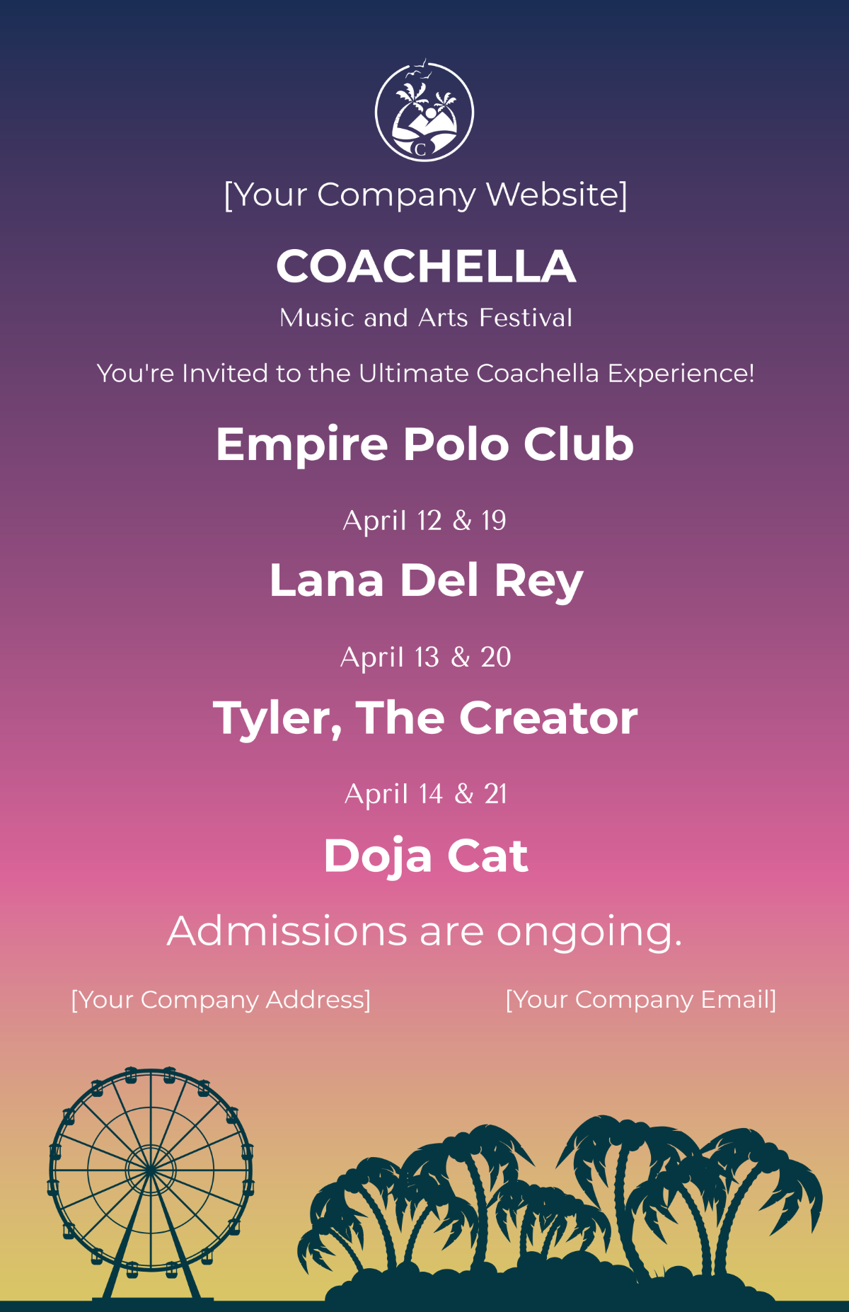 Coachella Lineup Poster