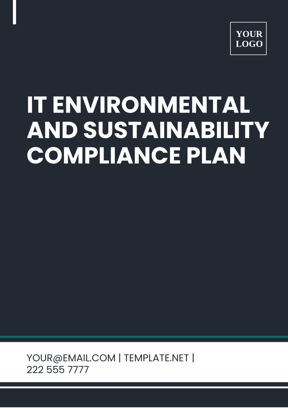 Free IT Environmental And Sustainability Compliance Plan Template