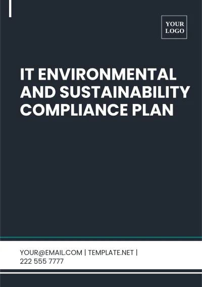 Free IT Environmental And Sustainability Compliance Plan Template to Edit Online