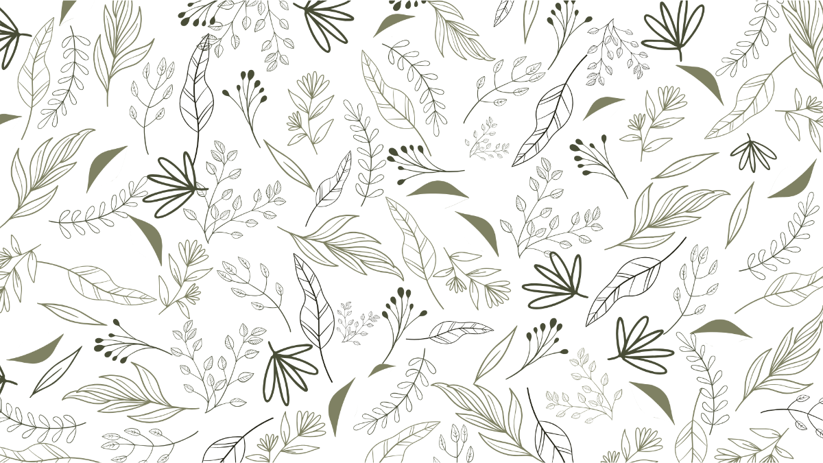 Aesthetic Leaves Pattern Background