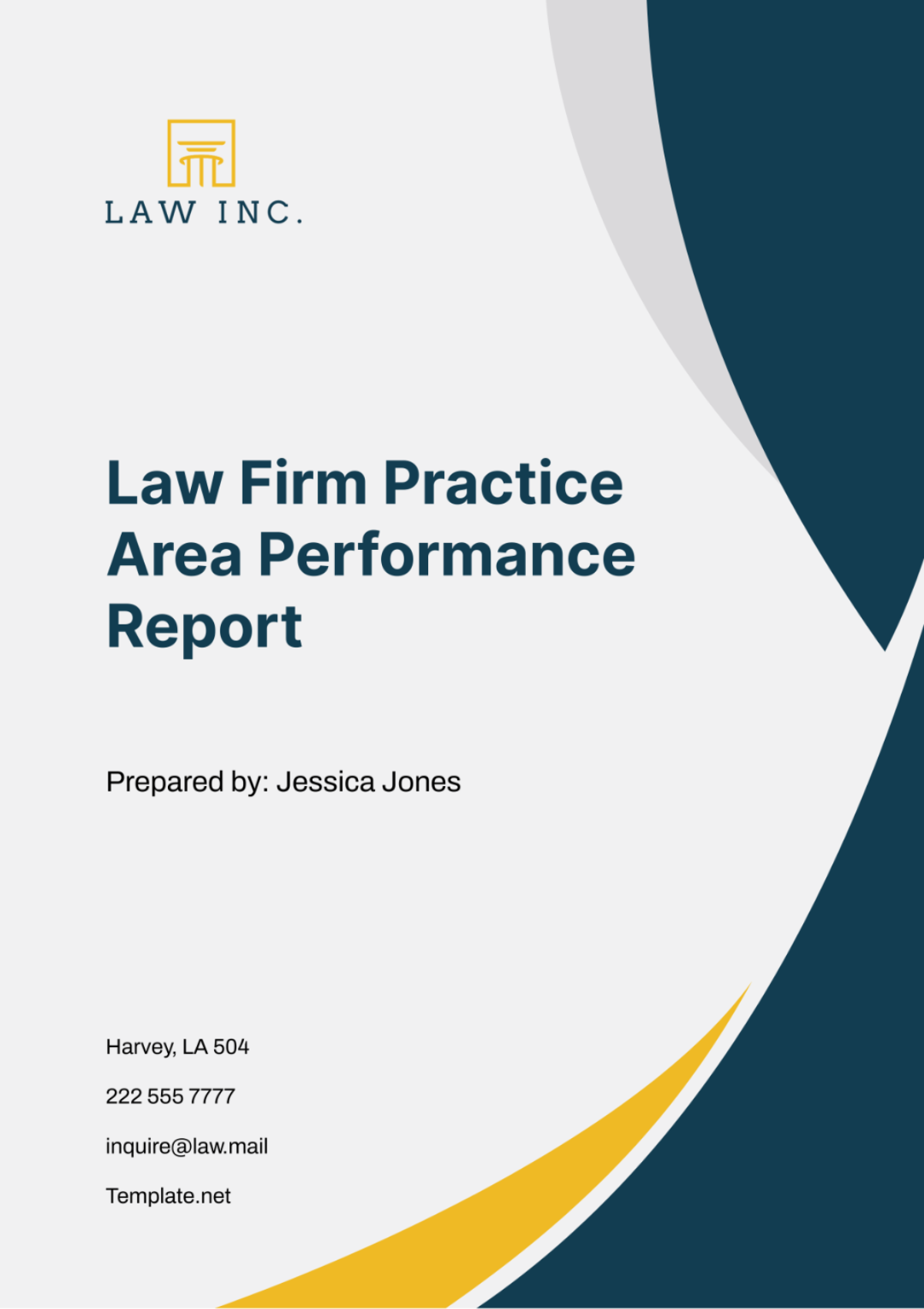 Law Firm Practice Area Performance Report Template - Edit Online & Download