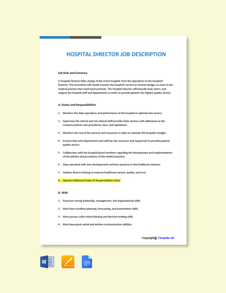 Hospitalist coordinator job description