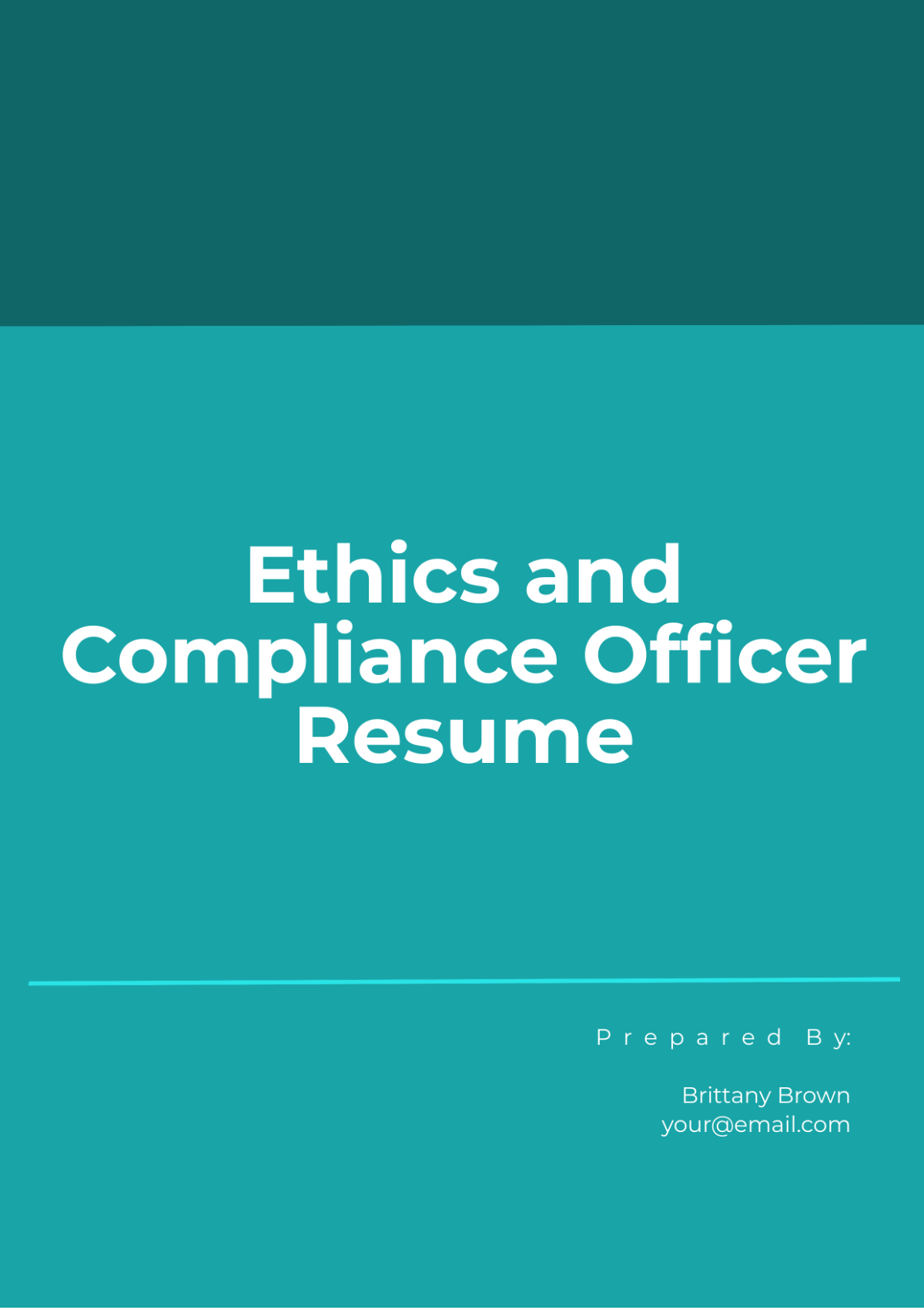 Free Ethics And Compliance Officer Resume Template