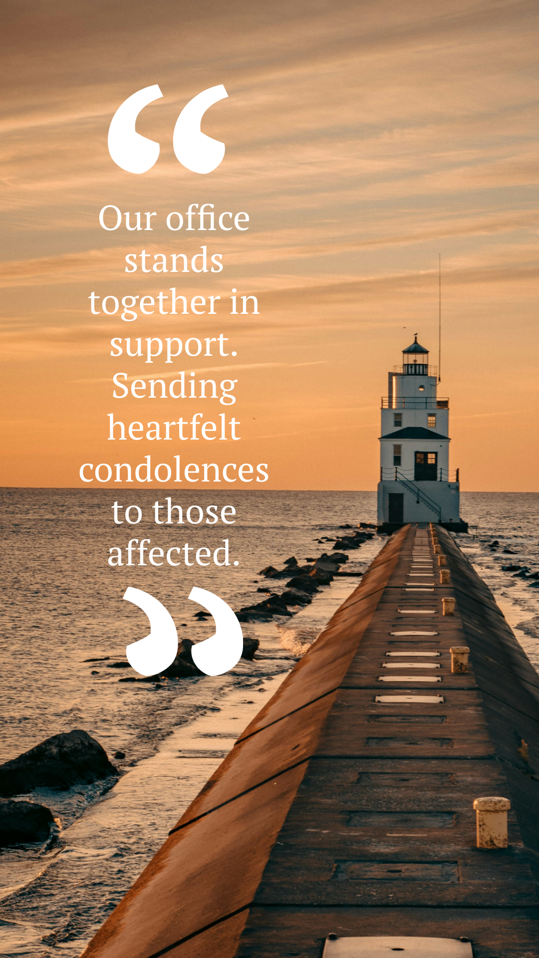 Office sympathy message Template