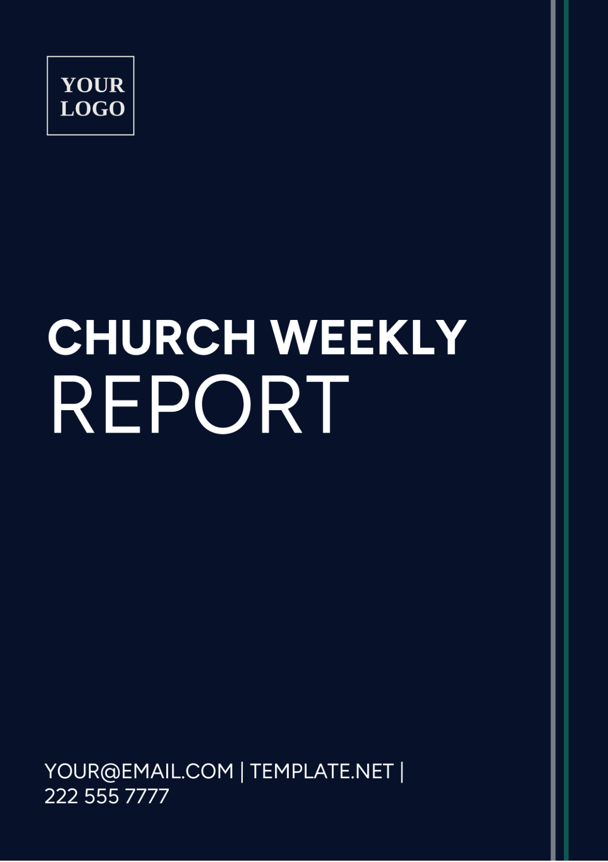 Church Weekly Report Template 